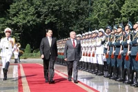 El presidente de Vietnam, Luong Cuong, recibe al Rey de Jordania, Abdullah II bin Al Hussein. (Foto: VNA)