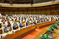 Máximo dirigente de Vietnam asiste a conferencia nacional sobre resultados electorales (Foto: VNA)
