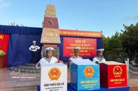 Elecciones en la zona especial de Truong Sa, provincia de Khanh Hoa. (Foto: VNA)