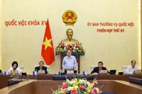 El presidente de la Asamblea Nacional de Vietnam, Tran Thanh Man, en la 55.ª reunión del Comité Permanente de la Asamblea Nacional. (Foto: VNA)