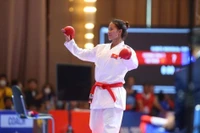 Dinh Thi Huong defendió con éxito su título en los -68 kg femeninos al vencer a una rival indonesia por 8-5. (Foto: tdtt.gov.vn)