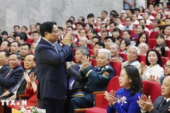 El primer ministro vietnamita, Pham Minh Chinh, en el evento. (Fuente: VNA)