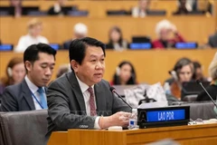 Representante laosianos asisten a la reunión de la Junta Ejecutiva del Fondo de las Naciones Unidas para la Infancia (UNICEF). (Foto: VNA)