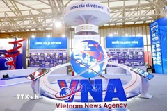 El espacio de exhibición de la Agencia Vietnamita de Noticias (VNA) en la Exposición de Logros Nacionales. (Fuente: VNA)