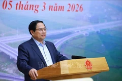 El primer ministro Pham Minh Chinh habla en el evento. (Fuente: VNA)