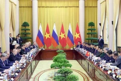 El presidente To Lam (actualmente secretario general del Partido Comunista) mantuvo conversaciones con su homólogo ruso, Vladimir Putin, en Hanoi el 20 de junio de 2024. (Foto: VNA)