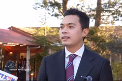 Huynh Tan Dat, presidente de la Asociación de Estudiantes Vietnamitas en Australia, en la entrevista. (Fuente: VNA)