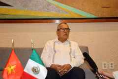 Pedro Vázquez, presidente de la Comisión de Relaciones Exteriores de la Cámara de Diputados de México, en la entrevista. (Fuente: VNA)