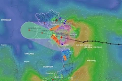Trayectoria de la tormenta No. 5 a las 7:00 a.m. del 25 de agosto de 2025. (Fuente: VNA)