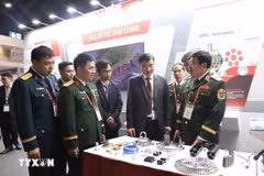 En el stand de Viettel Manufacturing en la exposición. (Foto: VNA)