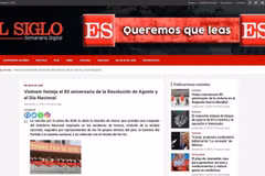 Artículo publicado en el semanario El Siglo, órgano oficial del Partido Comunista de Chile el 3 de septiembre de 2025. (Foto: VNA)