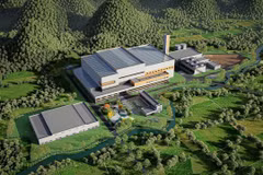 Vista en perspectiva del proyecto de la planta de tratamiento de residuos de alta tecnología y valorización energética Nui Thoong. (Foto: hanoimoi.vn)