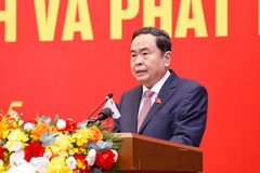 El presidente de la Asamblea Nacional de Vietnam, Tran Thanh Man, habla en el evento. (Fuente: VNA)