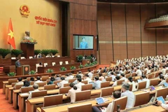 Una sesión de trabajo del noveno período de sesiones de la Asamblea Nacional de Vietnam de la XV Legislatura. (Fuente: VNA)