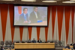 El embajador Do Hung Viet, jefe de la Misión Permanente de Vietnam ante la Organización de las Naciones Unidas, preside el evento. (Fuente: VNA)