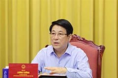 El presidente vietnamita, Luong Cuong, habla en el evento. (Fuente: VNA)