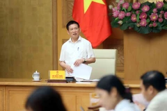 El viceprimer ministro vietnamita Ho Duc Phoc habla en el evento. (Fuente: VNA)