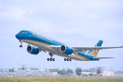 El avión de la aerolínea Vietnam Airlines. (Fuente: VNA)