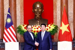 El presidente vietnamita, Luong Cuong, recibió al primer ministro de Malasia, Anwar Ibrahim. (Fuente: VNA)