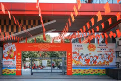 Escuela Secundaria Chu Van An, uno de los colegios electorales en el Barrio de Tay Ho, Hanoi. (Fuente: VNA)