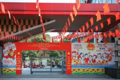 Escuela Secundaria Chu Van An, uno de los colegios electorales en el Barrio de Tay Ho, Hanoi. (Fuente: VNA)