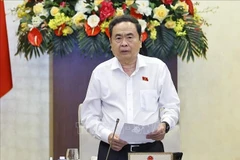 El presidente de la Asamblea Nacional de Vietnam, Tran Thanh Man, habla en el evento. (Fuente: VNA)