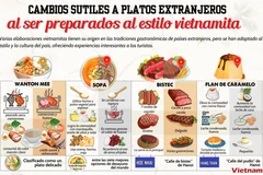 Platos extranjeros preparados al estilo vietnamita