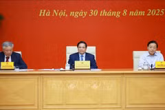 El primer ministro vietnamita, Pham Minh Chinh, en el evento. (Fuente: VNA)