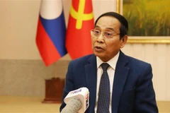 Bounthong Chitmany, miembro del Buró Político y permanente del Secretariado del Comité Central del Partido Popular Revolucionario de Laos (PPRL) y vicepresidente del país en la entrevista. (Fuente: VNA)