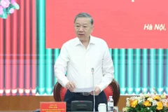 El secretario general del Partido Comunista de Vietnam, To Lam, en el evento. (Fuente: VNA)