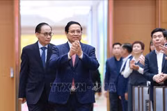 El primer ministro Pham Minh Chinh en el evento. (Fuente: VNA)