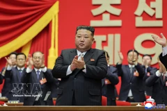 El líder norcoreano Kim Jong Un en el cuarto día del IX Congreso del Partido de los Trabajadores de Corea en Pyongyang el 22 de febrero de 2026. (Foto: Yonhap/VNA)