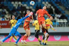 Thai Thi Thao marca el último gol en el partido. (Fuente: VNA)