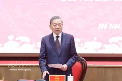 El secretario general del Partido Comunista de Vietnam (PCV), To Lam, en el evento. (Fuente: VNA)