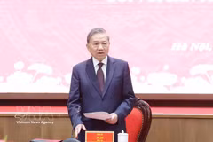 El secretario general del Partido Comunista de Vietnam (PCV), To Lam, en el evento. (Fuente: VNA)
