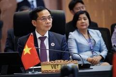 El viceprimer ministro y ministro de Relaciones Exteriores de Vietnam, Bui Thanh Son, en el evento. (Fuente: baochinhphu.vn)