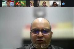 Sachin Kumar, subdirector del Departamento de Promoción Comercial y Relaciones Gubernamentales del Consejo de Promoción Comercial de la India, en el evento. (Fuente: VNA)