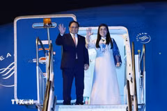 El primer ministro Pham Minh Chinh y su esposa concluyen su viaje para asistir a la Cumbre BRICS 2025 y realizar las actividades bilaterales en Brasil. (Foto: VNA)