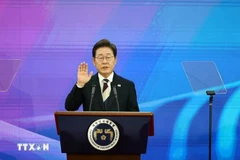 Lee Jae Myung presta juramento como presidente de Corea del Sur el 4 de junio de 2025. (Foto: Xinhua/VNA)