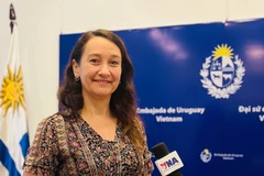 La subsecretaria de Relaciones Exteriores de Uruguay en la entrevista. (Fuente: VNA)