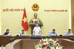El presidente de la Asamblea Nacional (Parlamento) de Vietnam, Tran Thanh Man, habla en el evento. (Fuente: VNA)