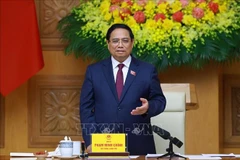 El primer ministro Pham Minh Chinh en el evento. (Fuente: VNA)