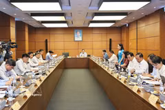 Diputados de Ciudad Ho Chi Minh en el debate en grupos. (Fuente: VNA)