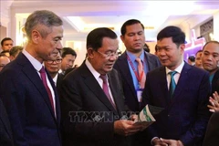 El presidente del Partido Popular de Camboya y titular del Senado, Samdech Techo Hun Sen, en el evento. (Fuente: VNA)