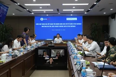 Nguyen Duc Thien, director general de EVNNPC, en la reunión. (Foto: https://npc.com.vn/)
