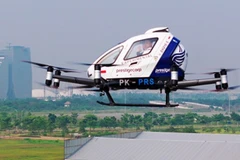 Taxi volador EHang 216-S de Indonesia. (Foto: anewz.tv)
