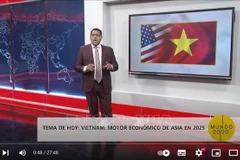 El canal de televisión cubano Cubavisión Internacional analiza los impresionantes logros del desarrollo económico de Vietnam (captura de pantalla). (Fuente: VNA)