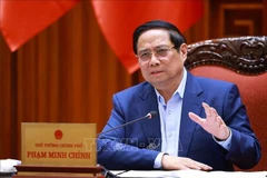 El primer ministro de Vietnam, Pham Minh Chinh, en el evento. (Fuente: VNA)