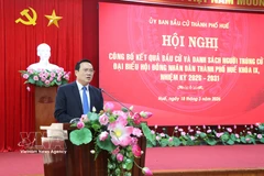 El vicepresidente permanente del Consejo Popular municipal Nguyen Quang Tuan en el evento. (Fuente: VNA)