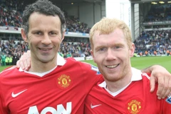 Ryan Giggs y Paul Scholes, leyendas de Manchester United. (Foto: skysports.com)